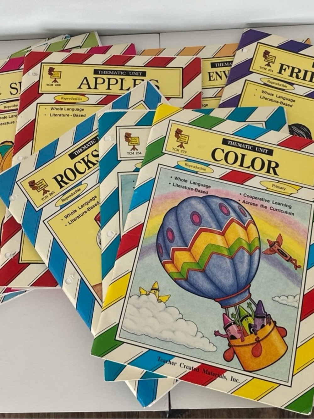Vintage 1990, ‘91, ‘92, ‘93 Teacher Created Materials, Inc. Thematic Unit Books